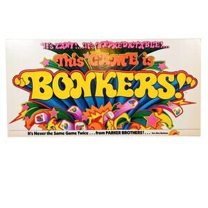 Bonkers! Parker Brothers Board Game 2-4 Players Ages 8+ Cardboard 1978 Vintage